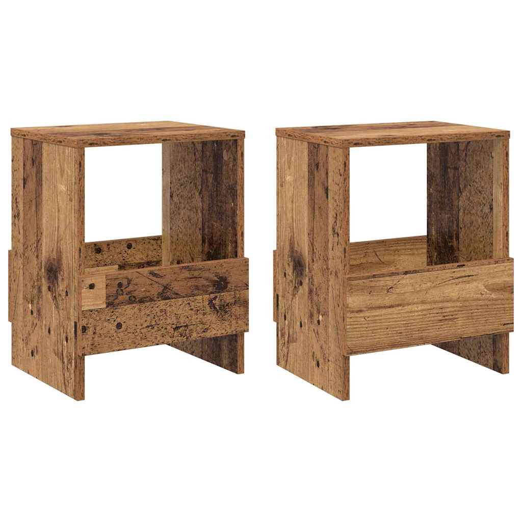 Magazinregal 2 Stk. Altholz 35 x 30 x 45 cm