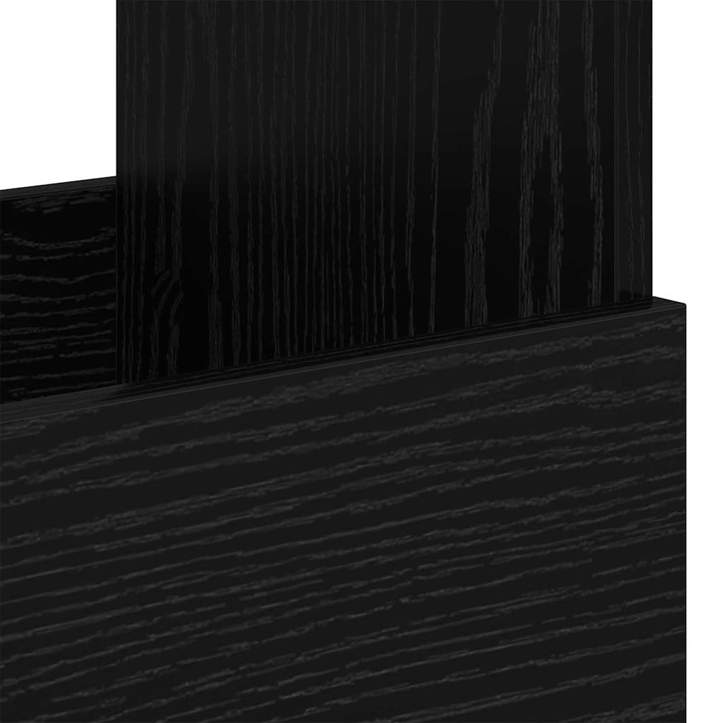 Magazinregal Schwarz Eichen-Optik 68,5 x 30 x 45 cm