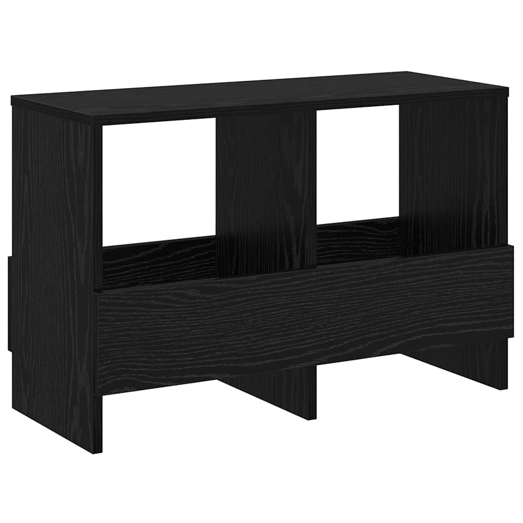 Magazinregal Schwarz Eichen-Optik 68,5 x 30 x 45 cm