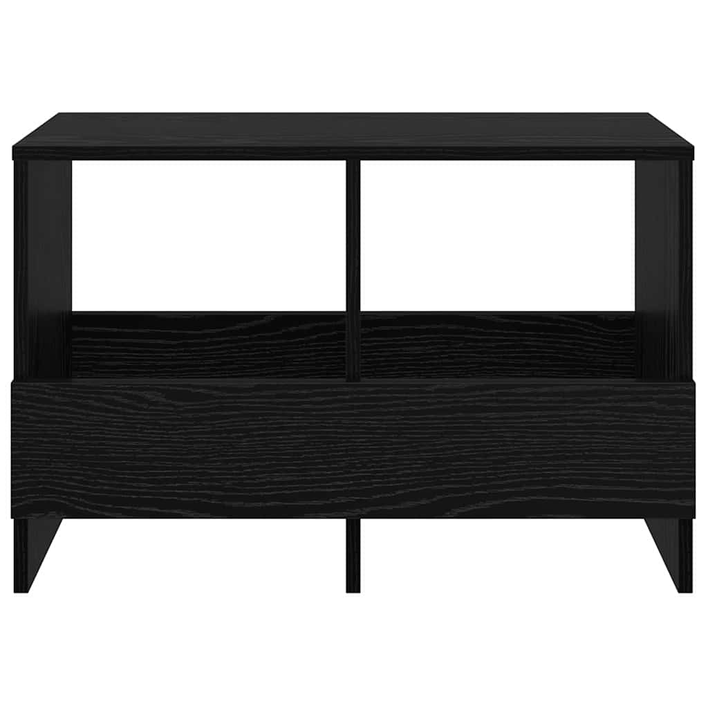 Magazinregal Schwarz Eichen-Optik 68,5 x 30 x 45 cm