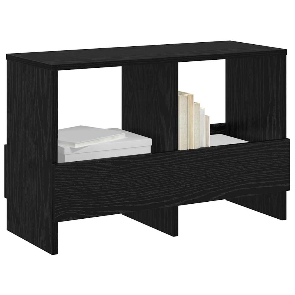 Magazinregal Schwarz Eichen-Optik 68,5 x 30 x 45 cm