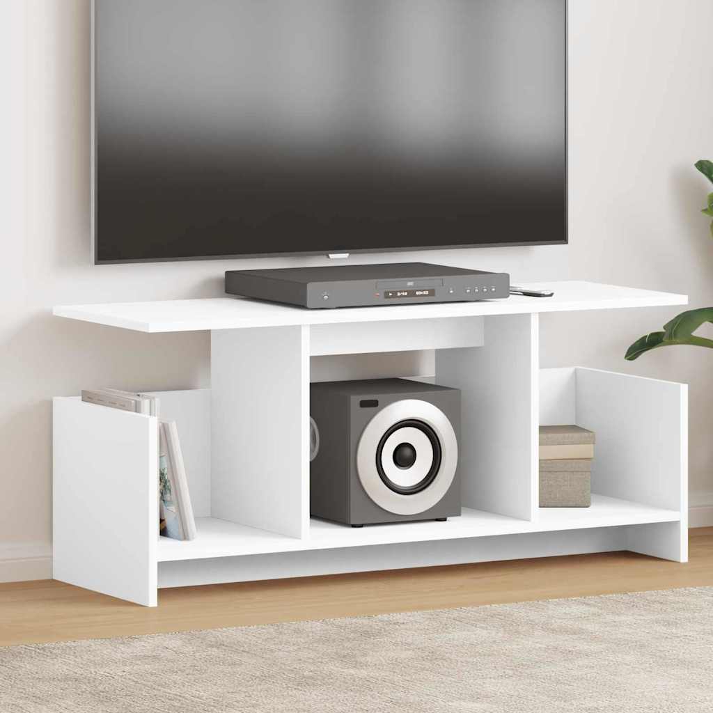 TV-Ständer 102 x 35 x 45 cm Weiß Holzwerkstoff