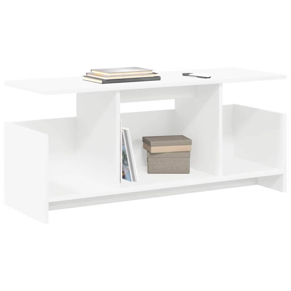 TV-Ständer 102 x 35 x 45 cm Weiß Holzwerkstoff