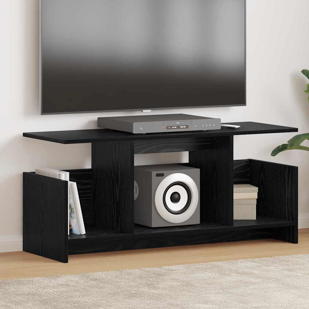 TV-Ständer 102 x 35 x 45 cm Schwarz Eichen-Optik Holzwerkstoff