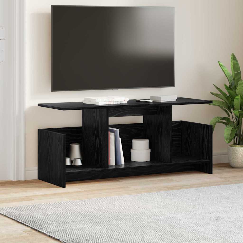TV-Ständer 102 x 35 x 45 cm Schwarz Eichen-Optik Holzwerkstoff