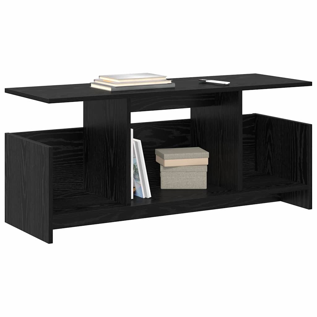 TV-Ständer 102 x 35 x 45 cm Schwarz Eichen-Optik Holzwerkstoff
