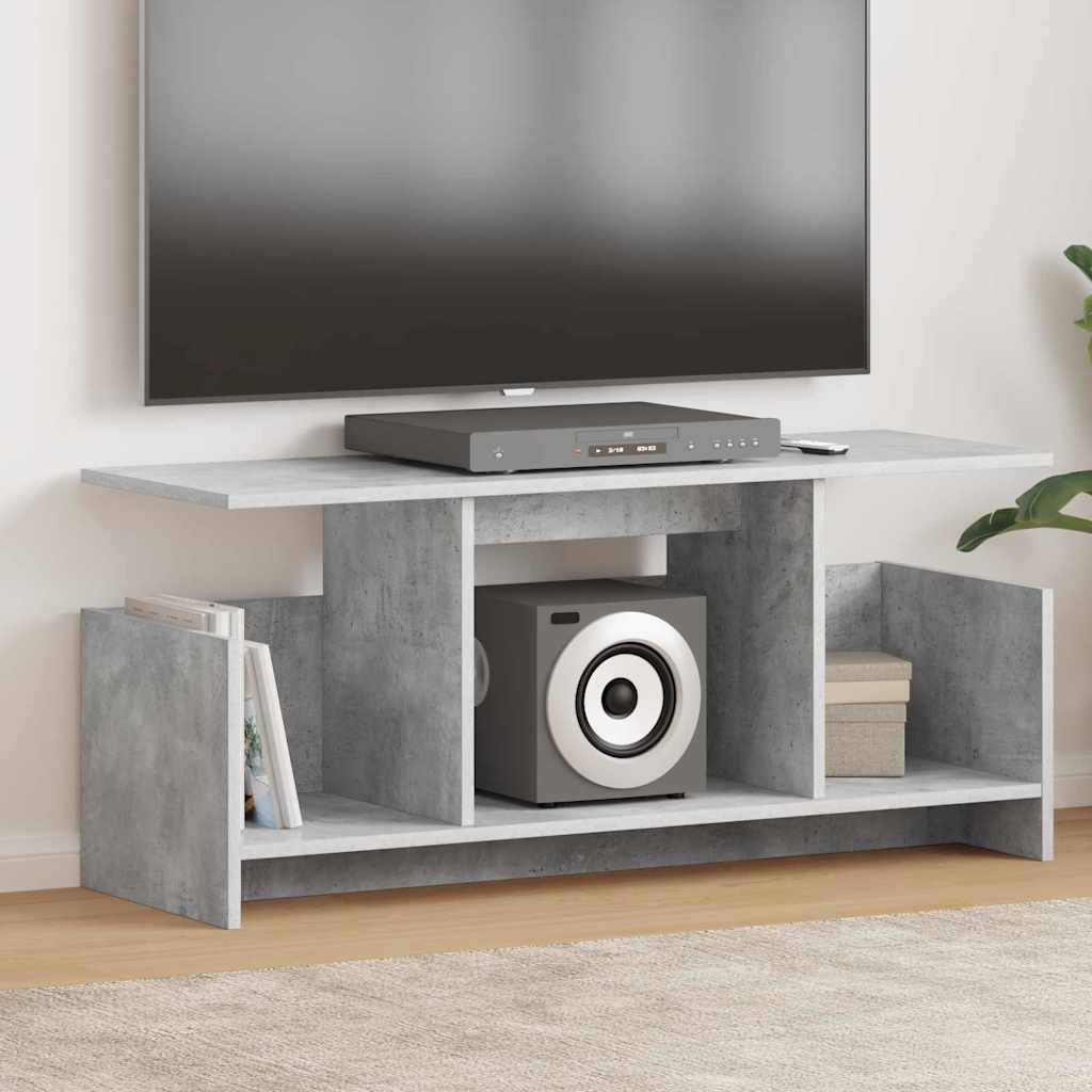 TV-Ständer 102 x 35 x 45 cm Betongrau Holzwerkstoff