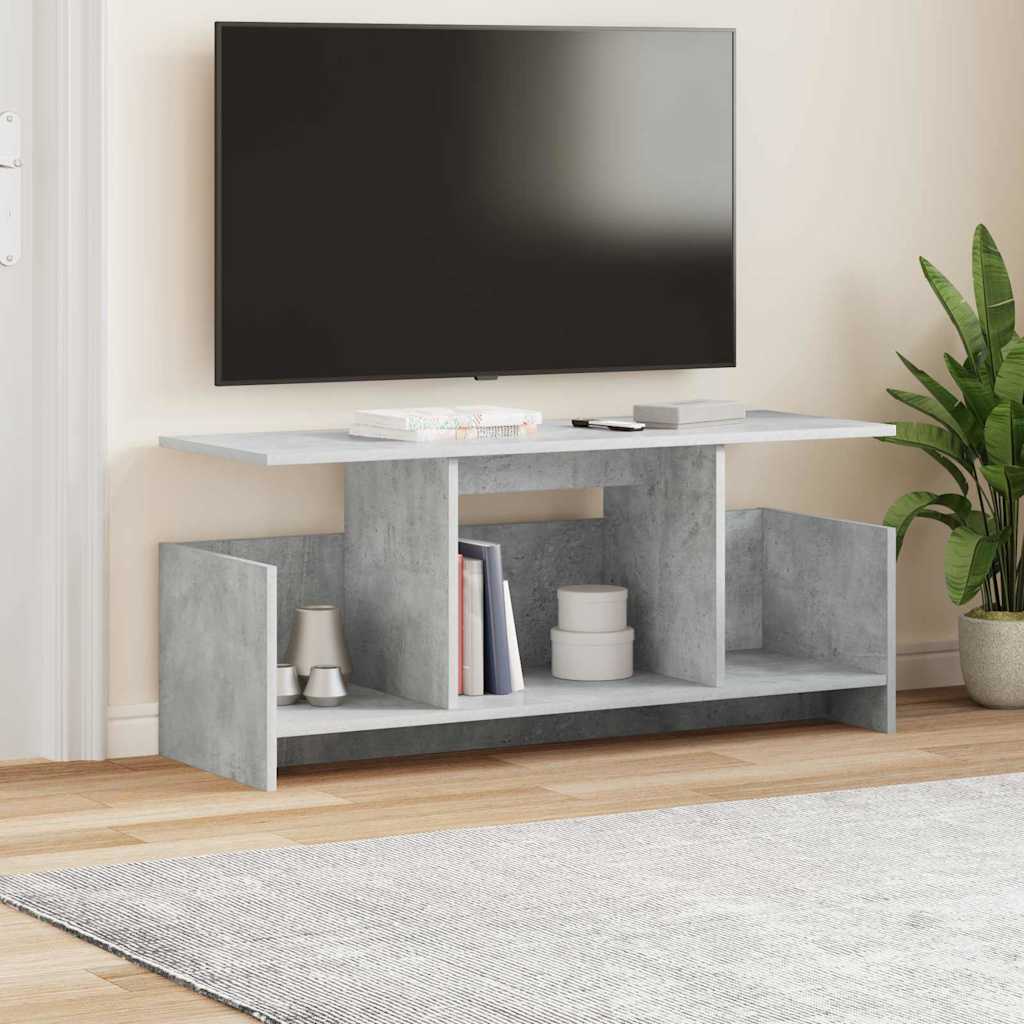 TV-Ständer 102 x 35 x 45 cm Betongrau Holzwerkstoff