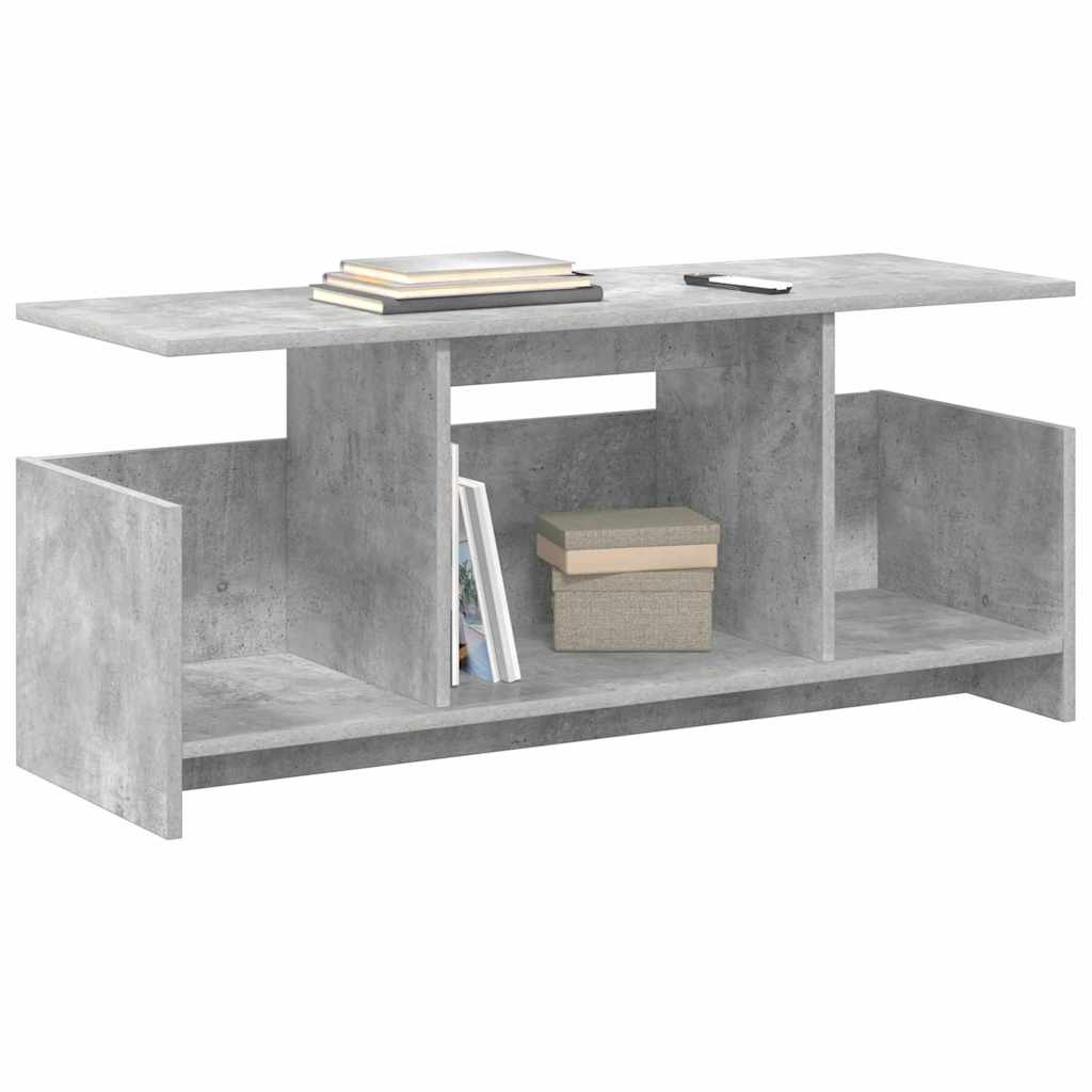 TV-Ständer 102 x 35 x 45 cm Betongrau Holzwerkstoff