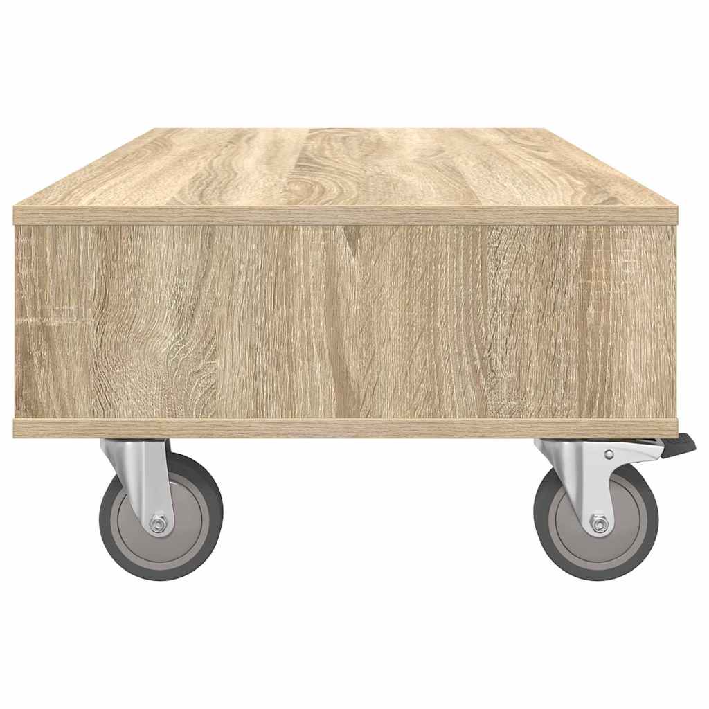 Side Table with Wheels Sonoma-Eiche 90 x 50 x 30 cm