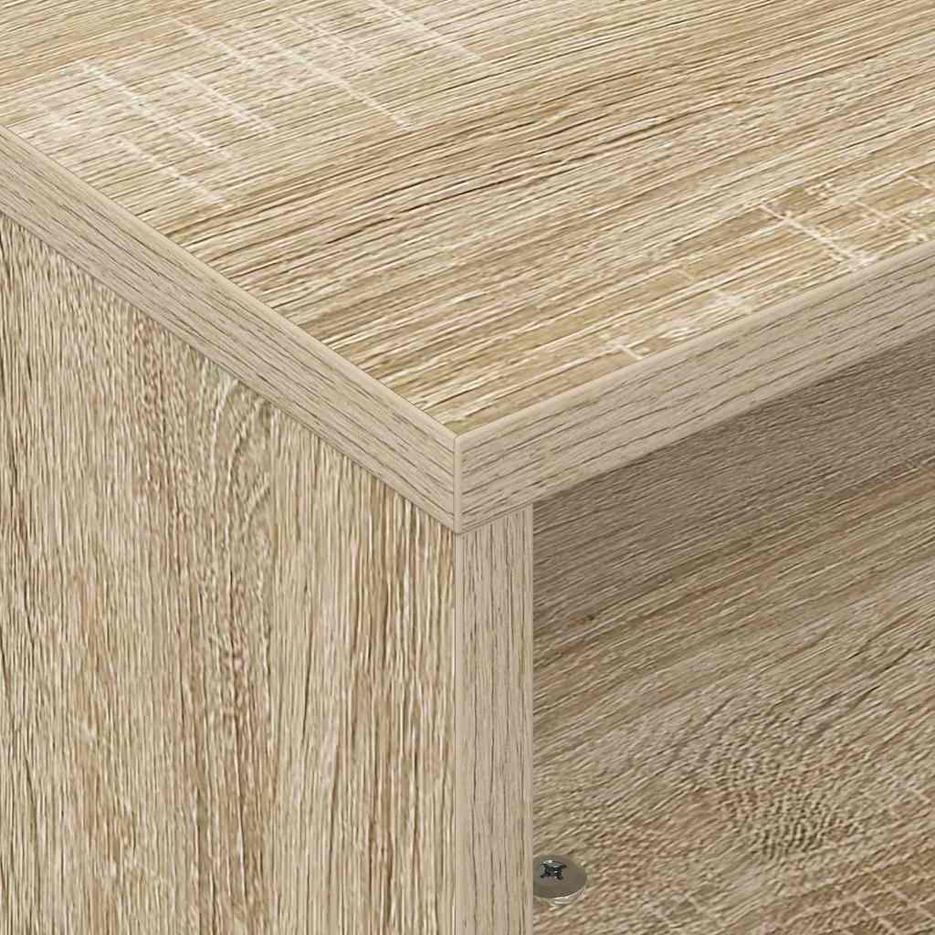 Side Table with Wheels Sonoma-Eiche 50,5 x 50 x 30 cm