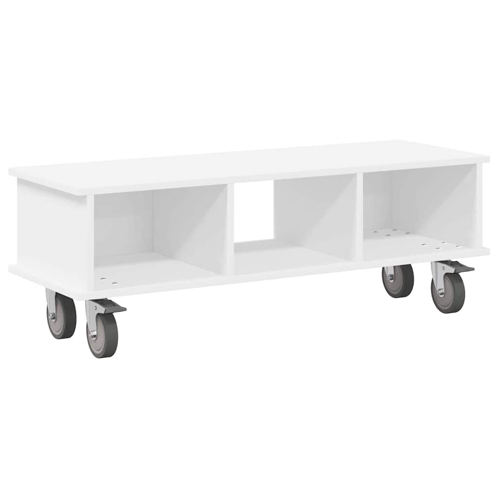 TV-Ständer 100 x 35 x 35 cm Weiß Holzwerkstoff