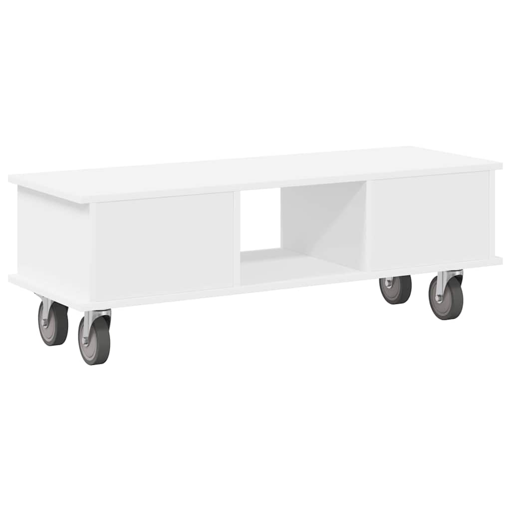 TV-Ständer 100 x 35 x 35 cm Weiß Holzwerkstoff