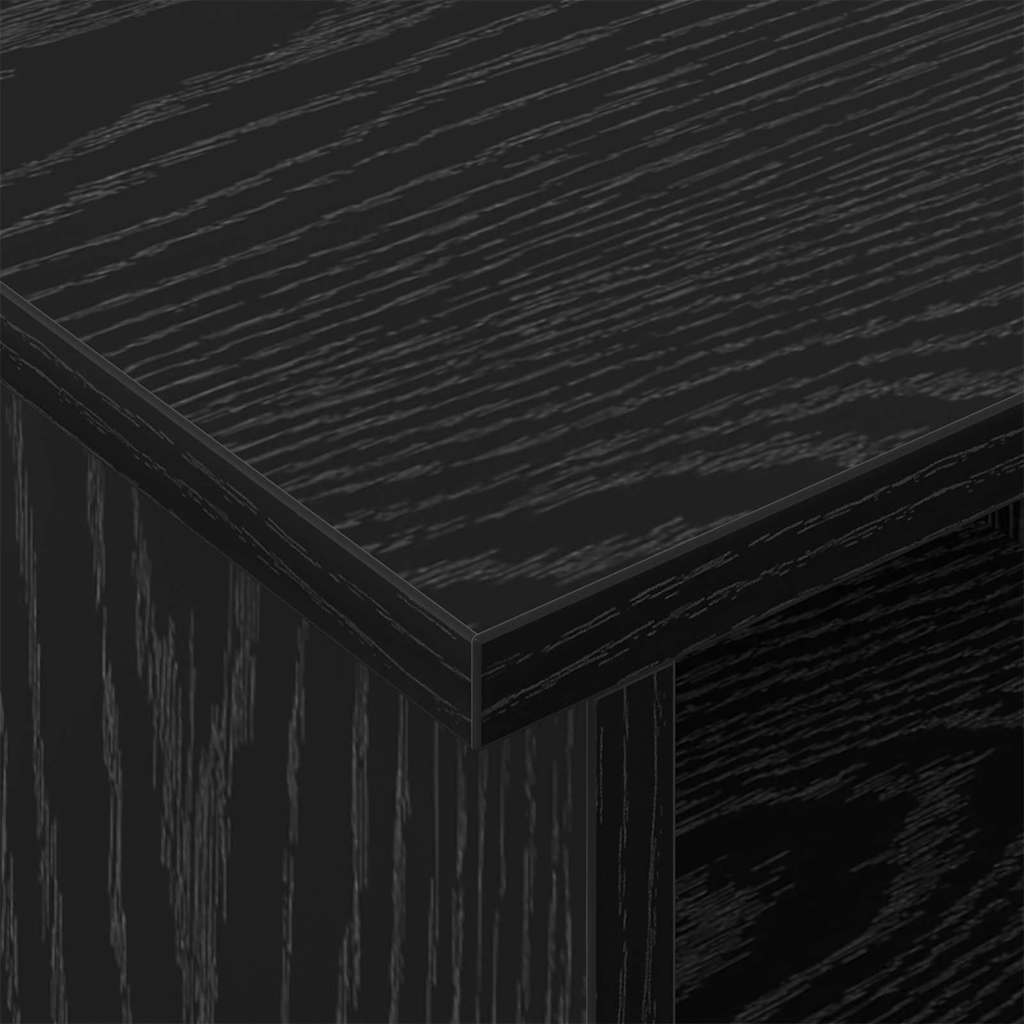 TV-Ständer 100 x 35 x 35 cm Schwarz Eichen-Optik Holzwerkstoff