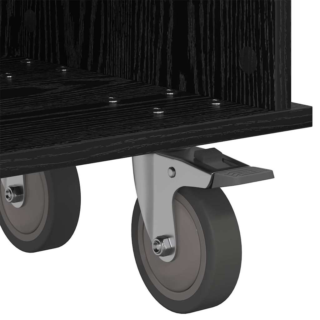 TV-Ständer 100 x 35 x 35 cm Schwarz Eichen-Optik Holzwerkstoff
