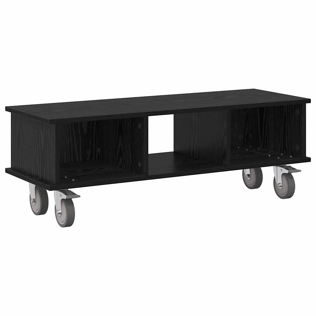 TV-Ständer 100 x 35 x 35 cm Schwarz Eichen-Optik Holzwerkstoff