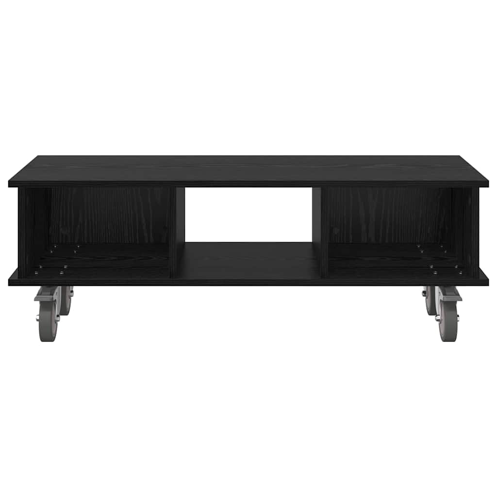 TV-Ständer 100 x 35 x 35 cm Schwarz Eichen-Optik Holzwerkstoff
