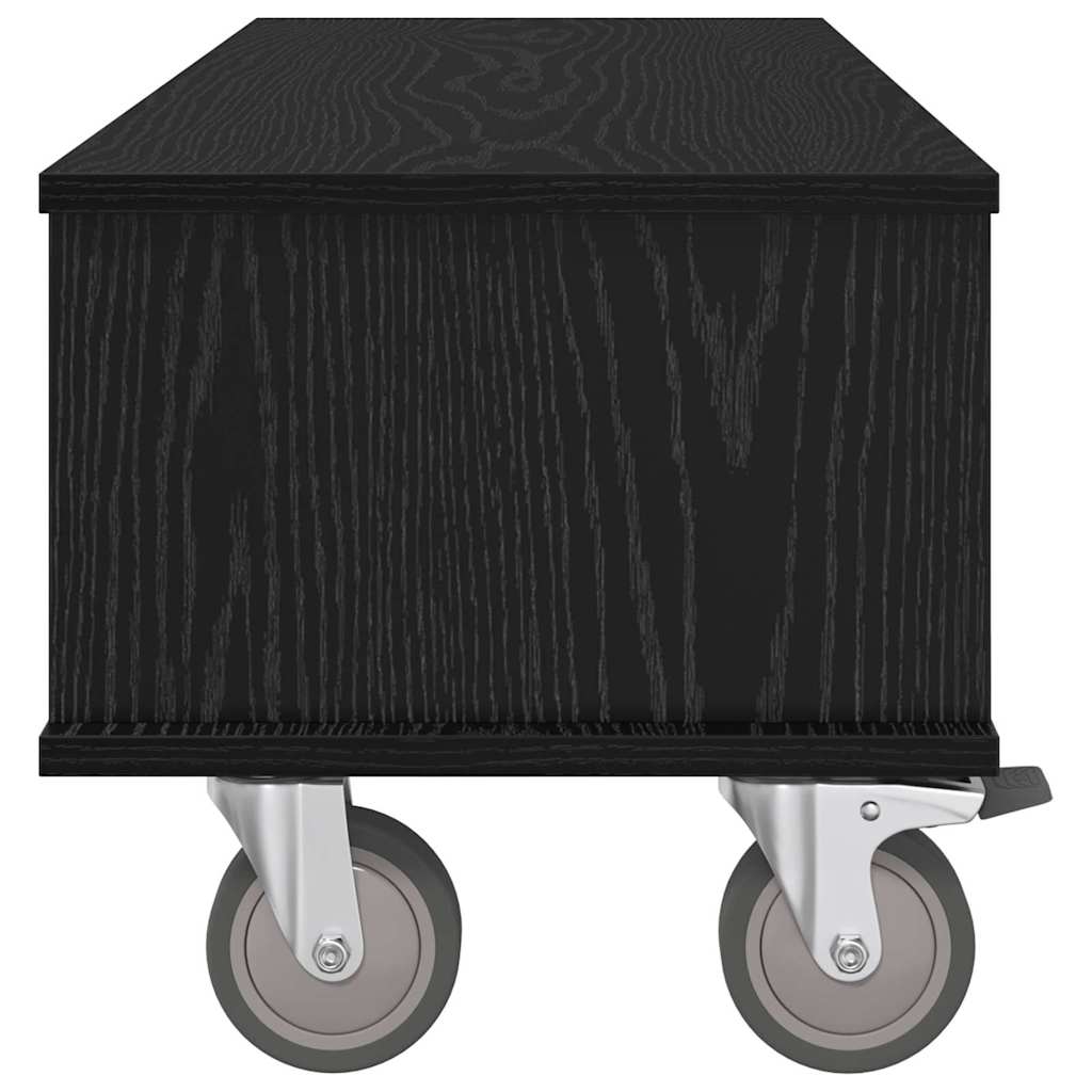 TV-Ständer 100 x 35 x 35 cm Schwarz Eichen-Optik Holzwerkstoff