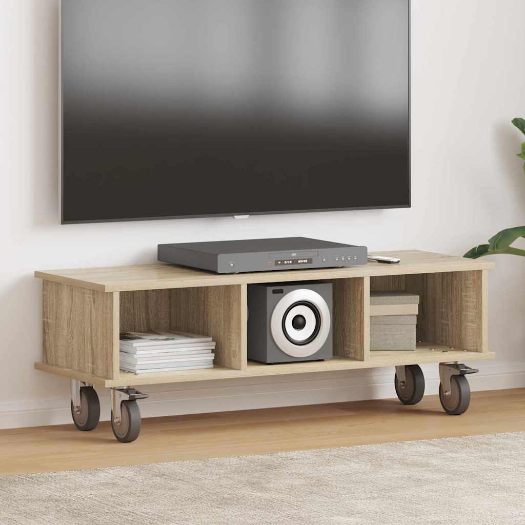 TV-Ständer 100 x 35 x 35 cm Sonoma-Eiche Holzwerkstoff