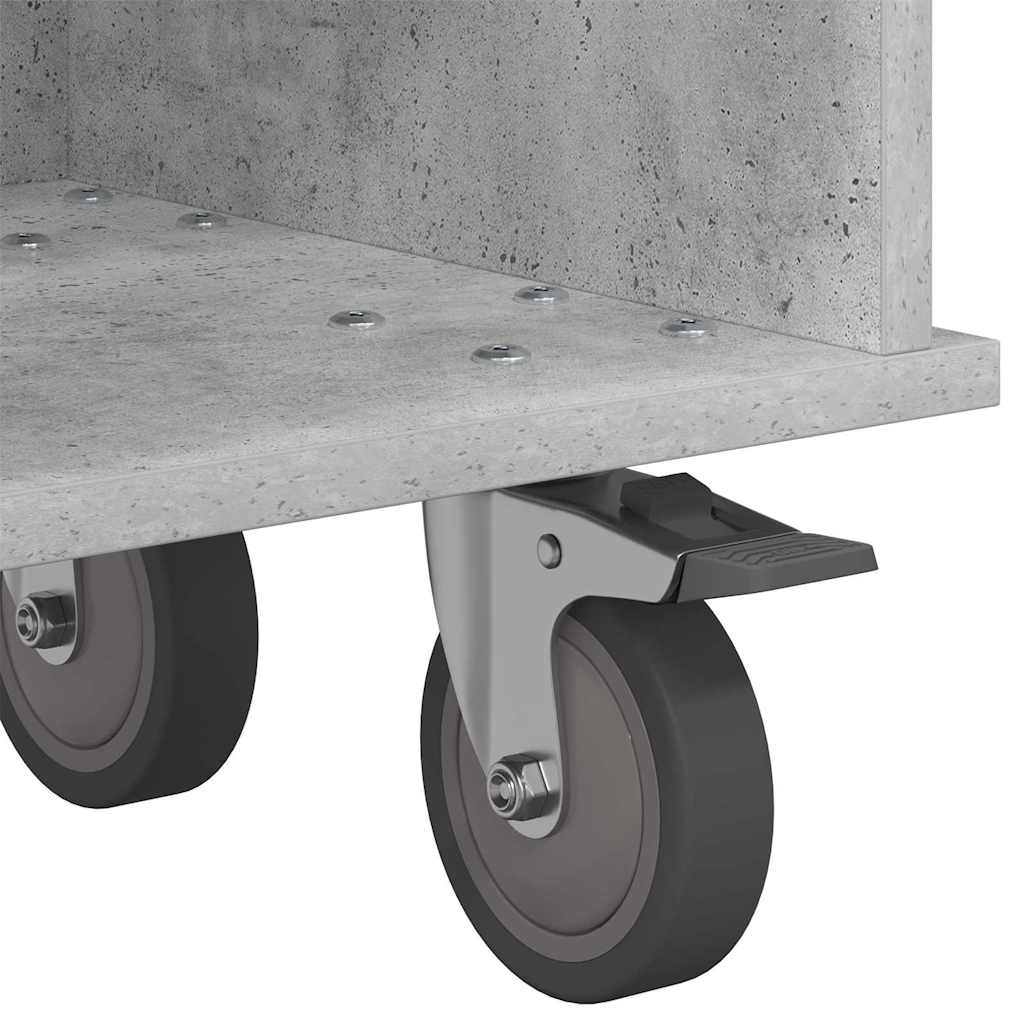 TV-Ständer 100 x 35 x 35 cm Betongrau Holzwerkstoff