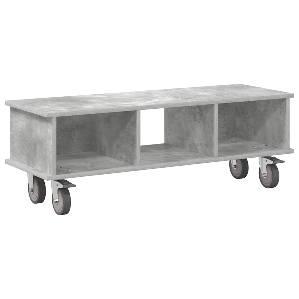 TV-Ständer 100 x 35 x 35 cm Betongrau Holzwerkstoff