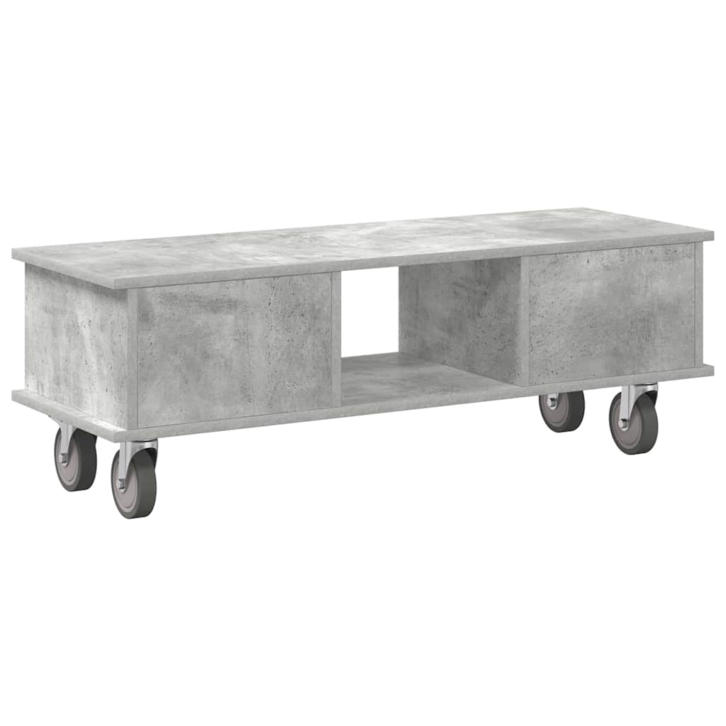 TV-Ständer 100 x 35 x 35 cm Betongrau Holzwerkstoff