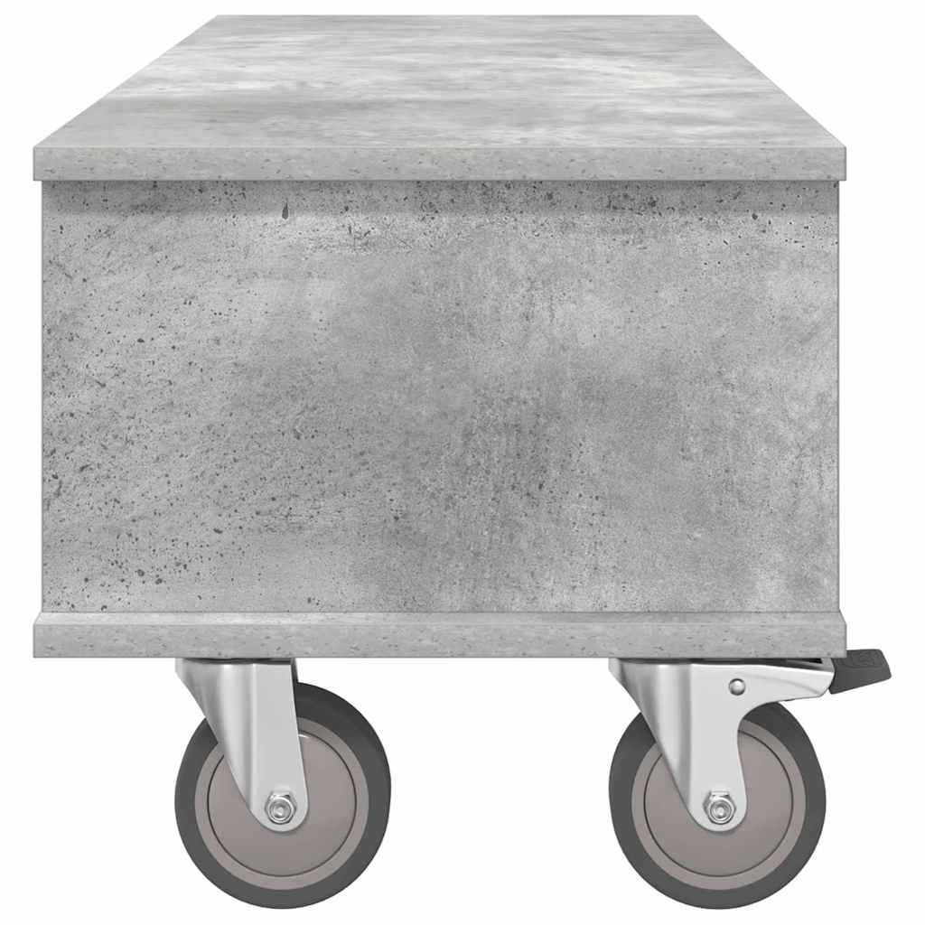 TV-Ständer 100 x 35 x 35 cm Betongrau Holzwerkstoff