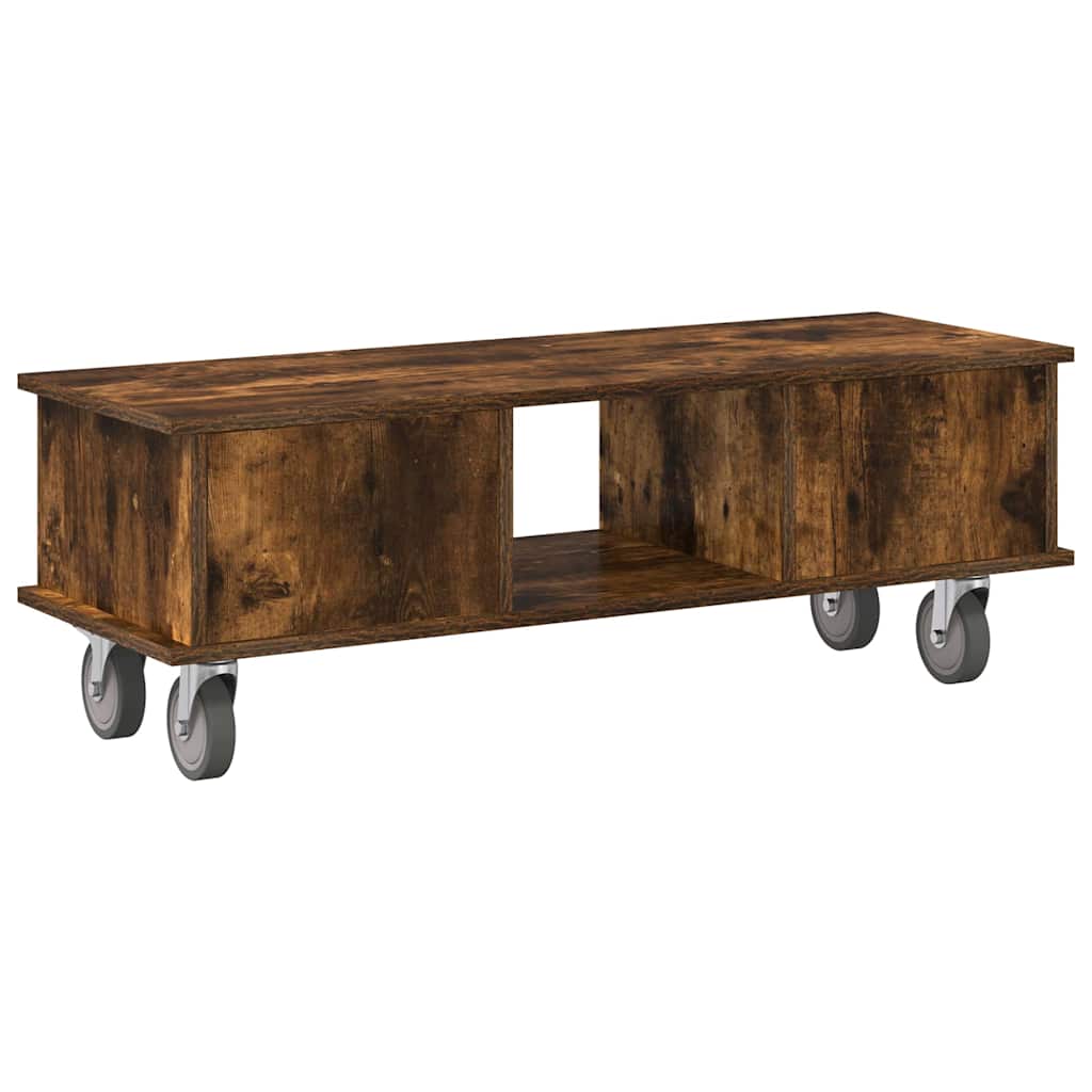 TV-Ständer 100 x 35 x 35 cm Räuchereiche Holzwerkstoff