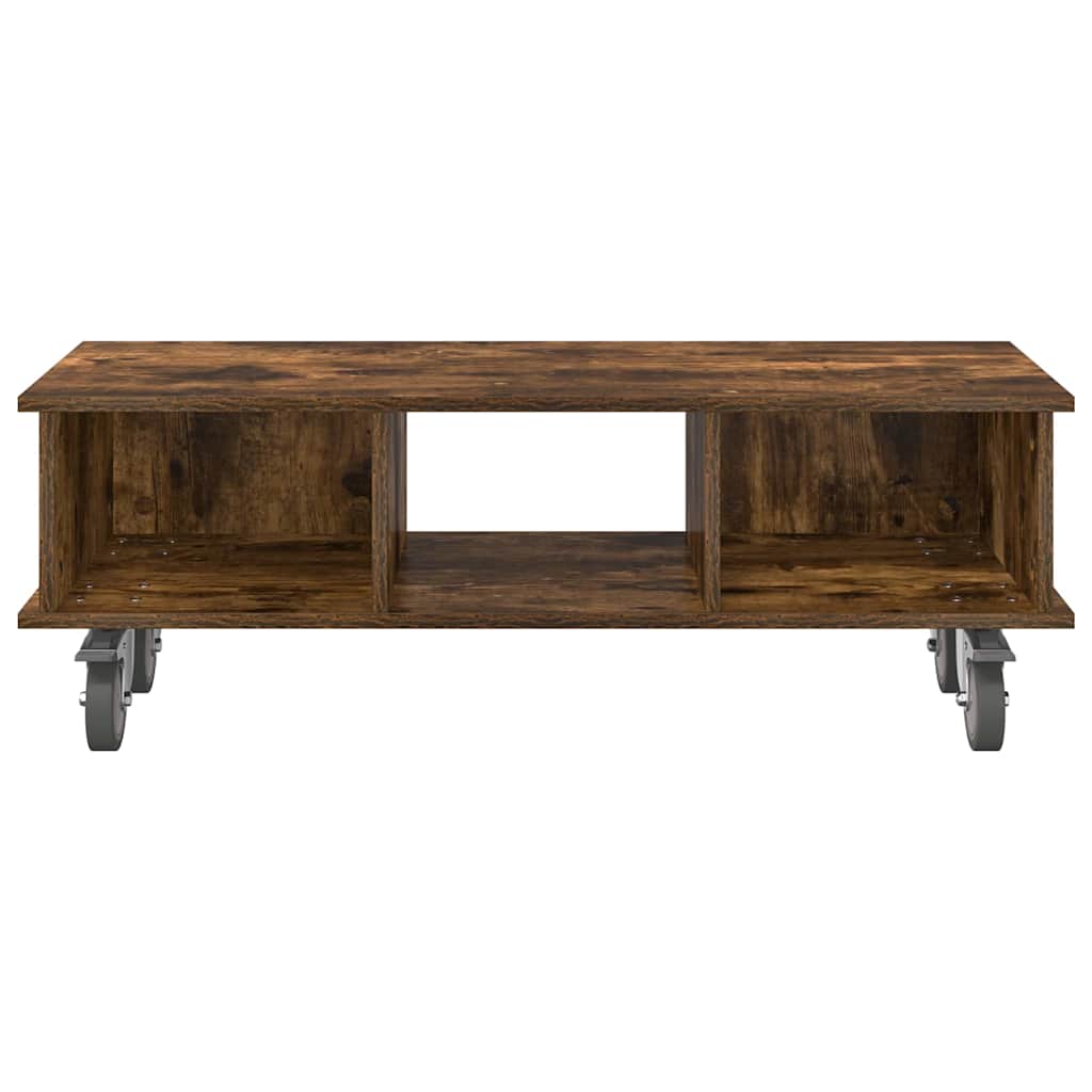 TV-Ständer 100 x 35 x 35 cm Räuchereiche Holzwerkstoff