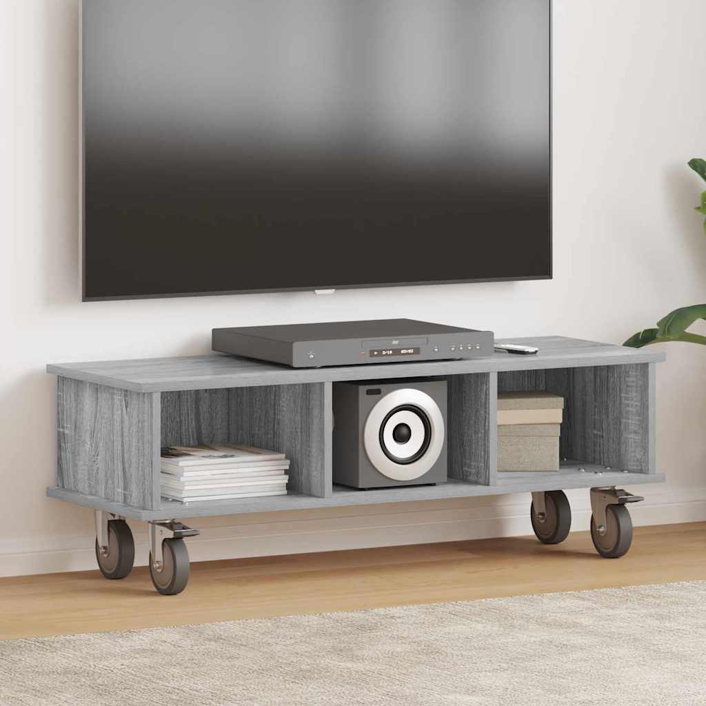 TV-Ständer 100 x 35 x 35 cm Sonoma-Grau Holzwerkstoff