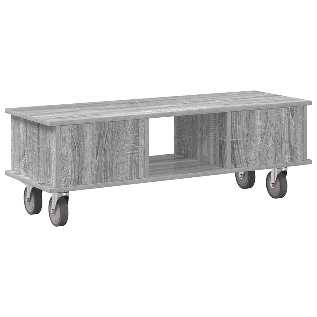 TV-Ständer 100 x 35 x 35 cm Sonoma-Grau Holzwerkstoff