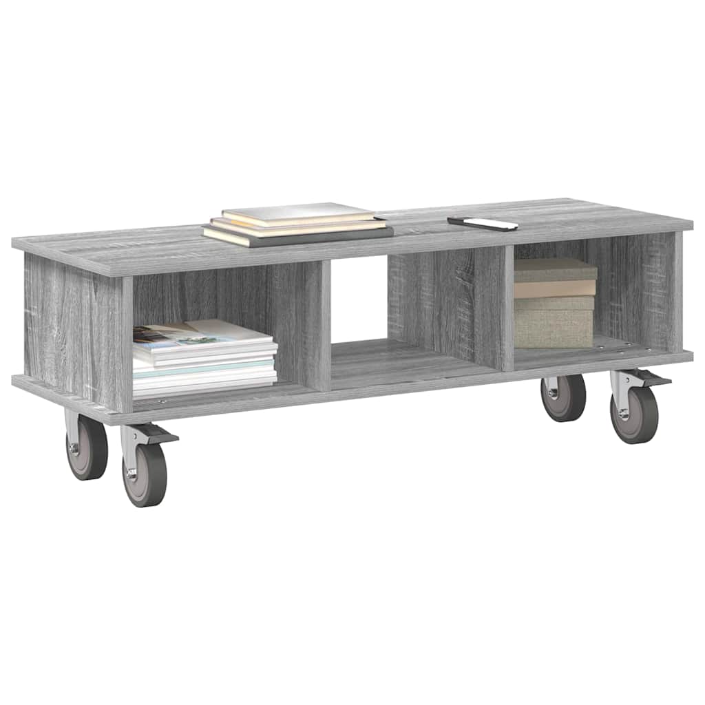TV-Ständer 100 x 35 x 35 cm Sonoma-Grau Holzwerkstoff
