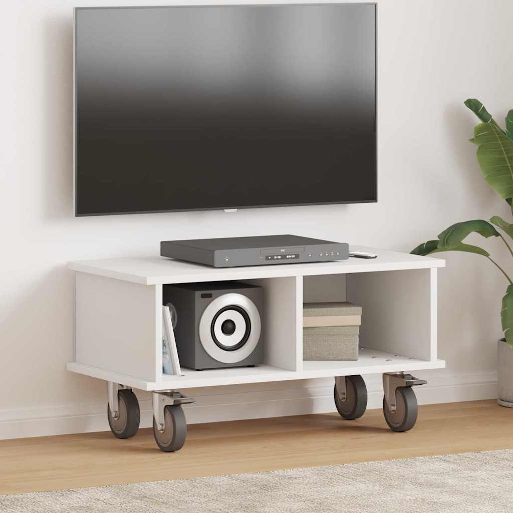 TV-Ständer 68,5 x 35 x 35 cm Weiß Holzwerkstoff