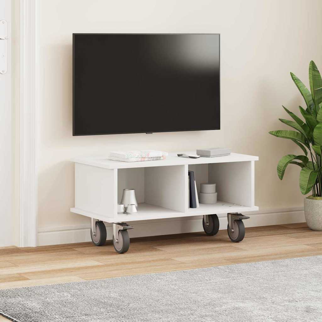 TV-Ständer 68,5 x 35 x 35 cm Weiß Holzwerkstoff