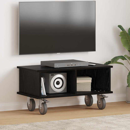 TV-Ständer 68,5 x 35 x 35 cm Schwarz Eichen-Optik Holzwerkstoff