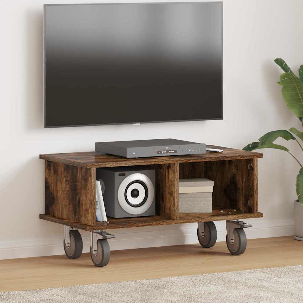 TV-Ständer 68,5 x 35 x 35 cm Räuchereiche Holzwerkstoff