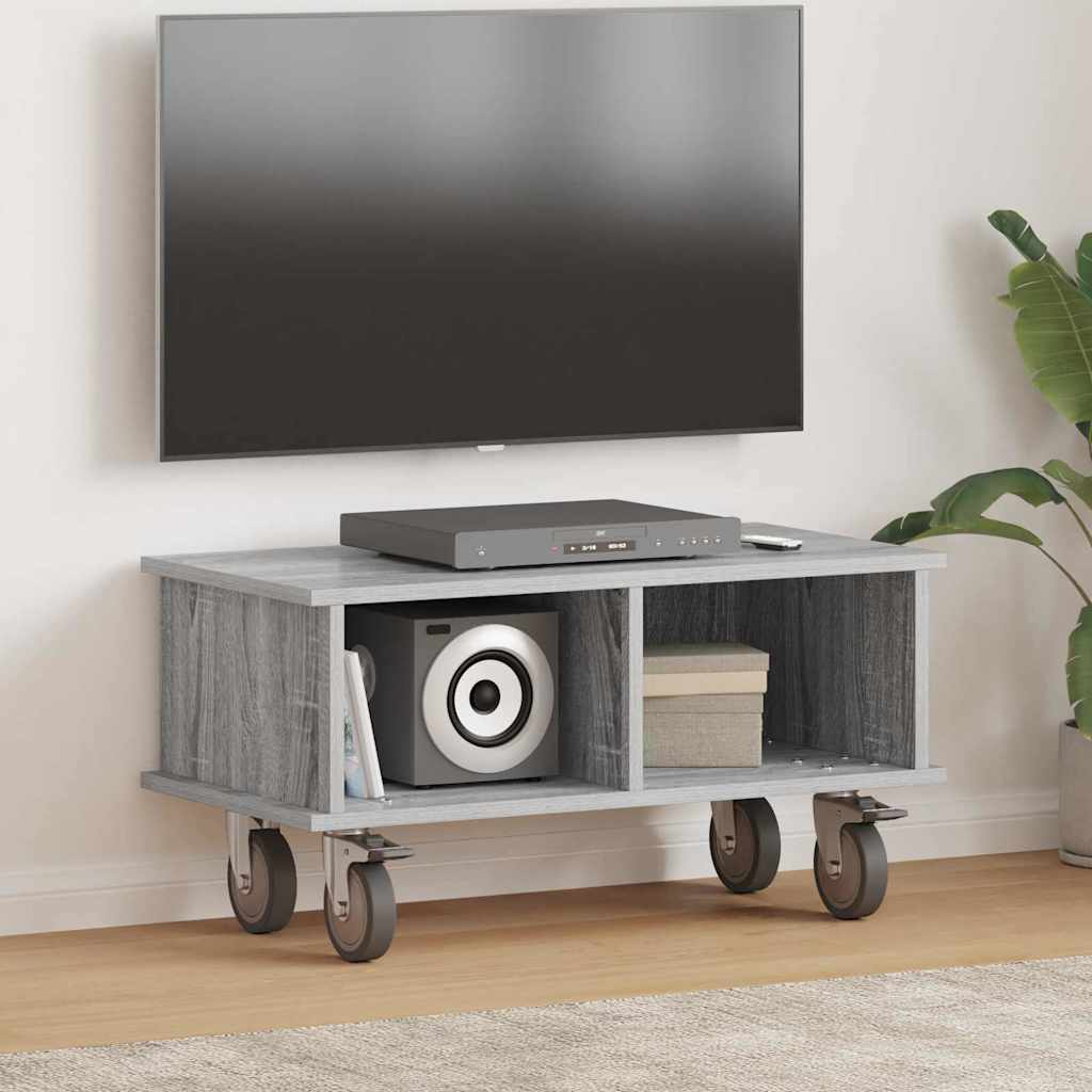 TV-Ständer 68,5 x 35 x 35 cm Sonoma-Grau Holzwerkstoff