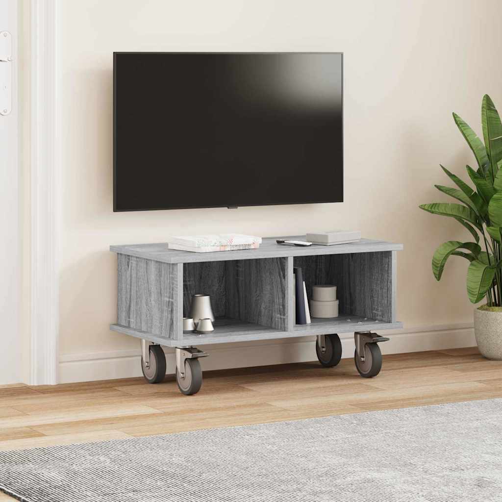 TV-Ständer 68,5 x 35 x 35 cm Sonoma-Grau Holzwerkstoff