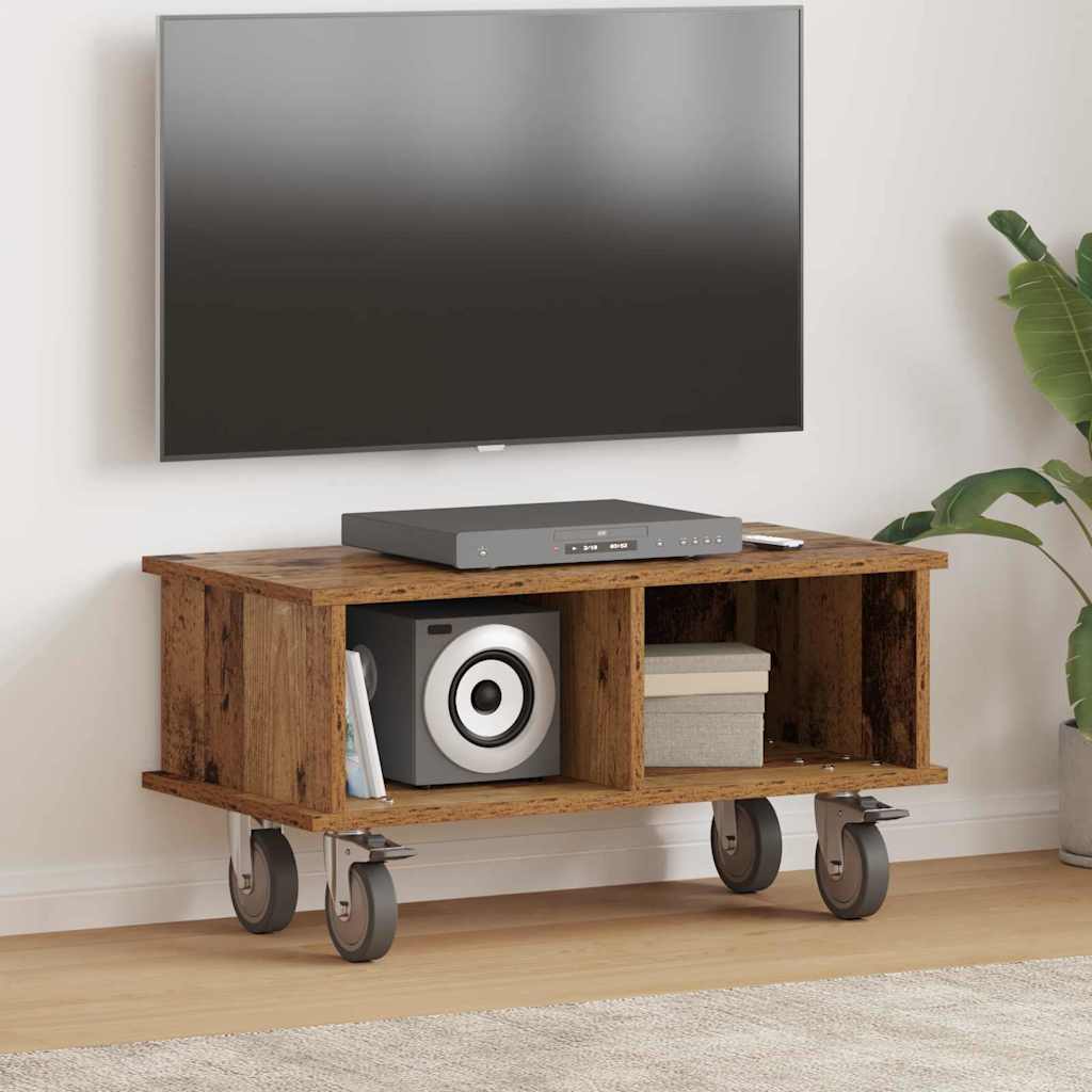 TV-Ständer 68,5 x 35 x 35 cm Altholz Holzwerkstoff