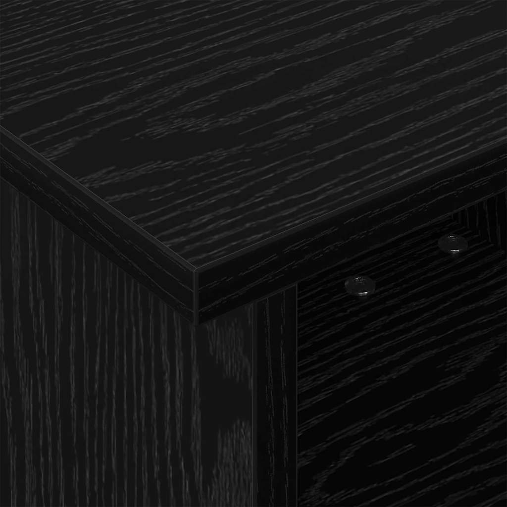 TV-Ständer 37 x 35 x 35 cm Schwarz Eichen-Optik Holzwerkstoff