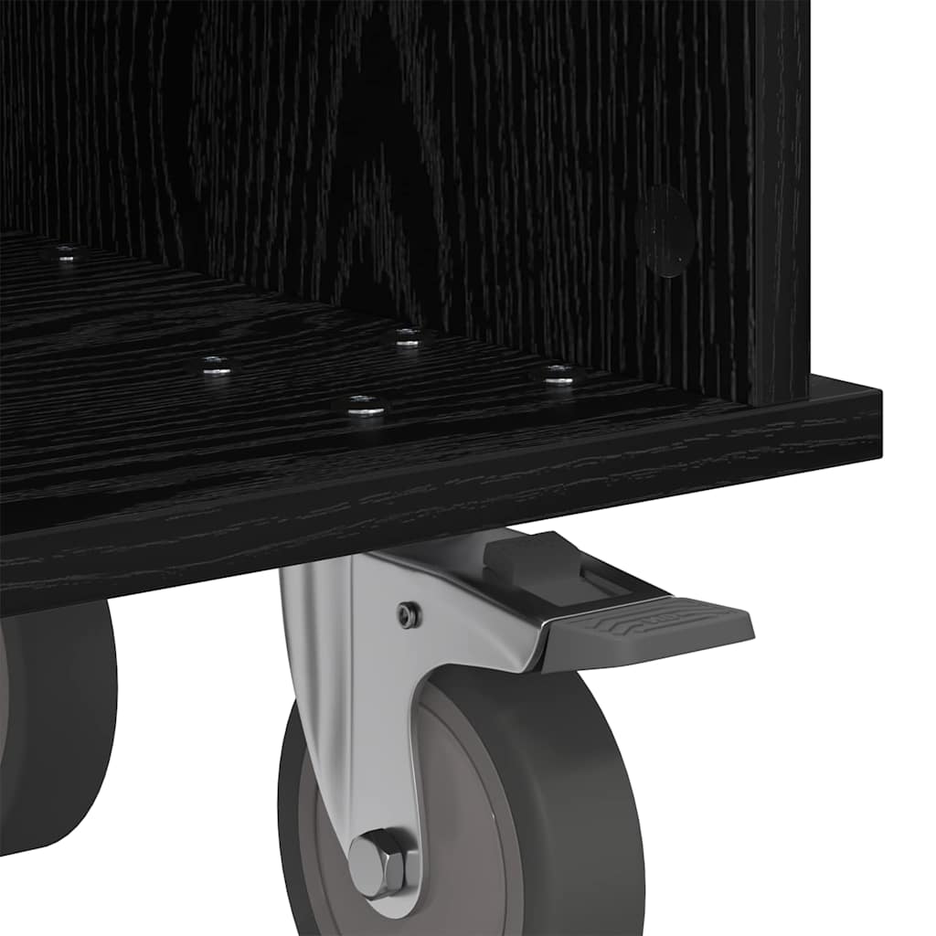 TV-Ständer 37 x 35 x 35 cm Schwarz Eichen-Optik Holzwerkstoff