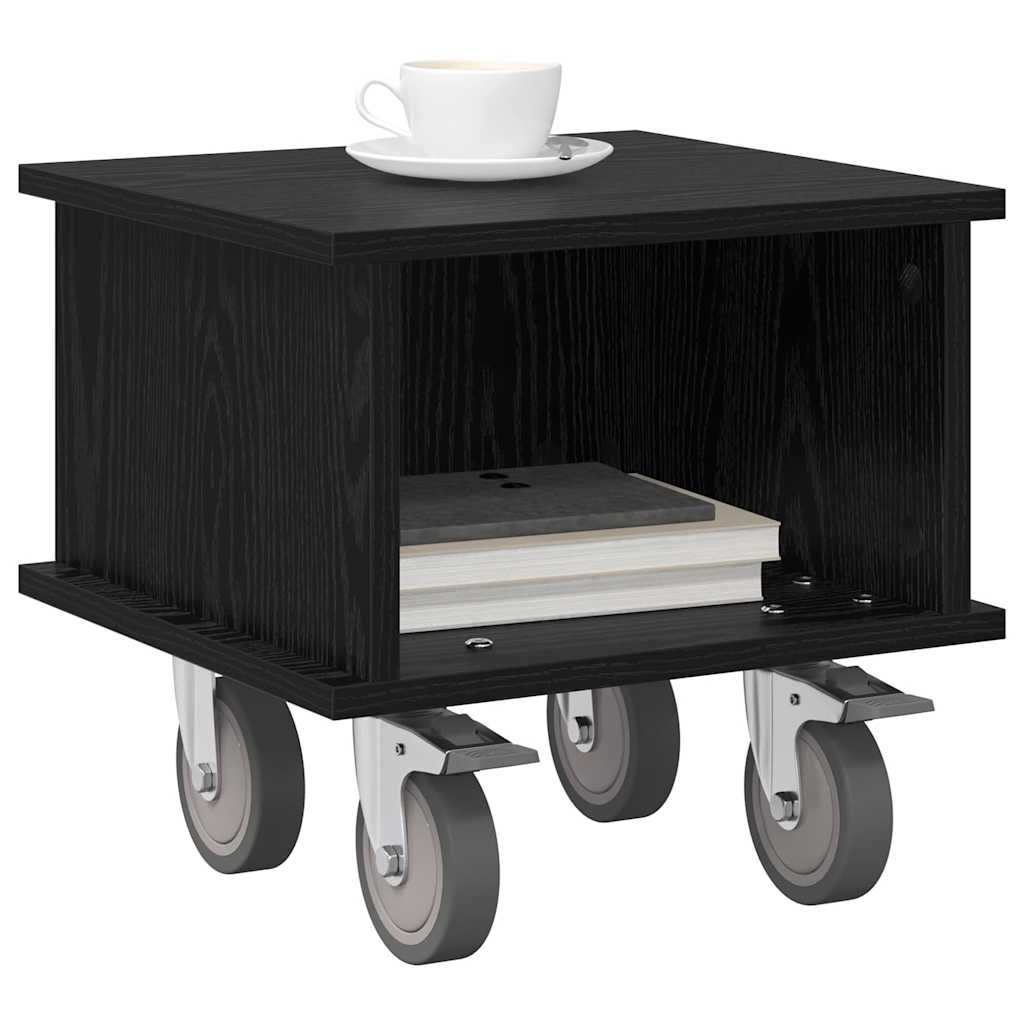 TV-Ständer 37 x 35 x 35 cm Schwarz Eichen-Optik Holzwerkstoff