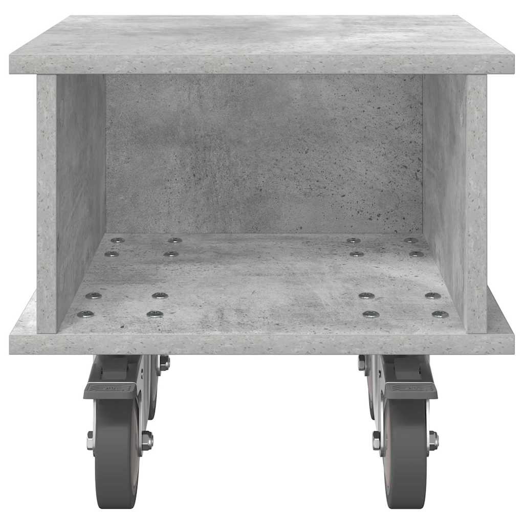 TV-Ständer 37 x 35 x 35 cm Betongrau Holzwerkstoff