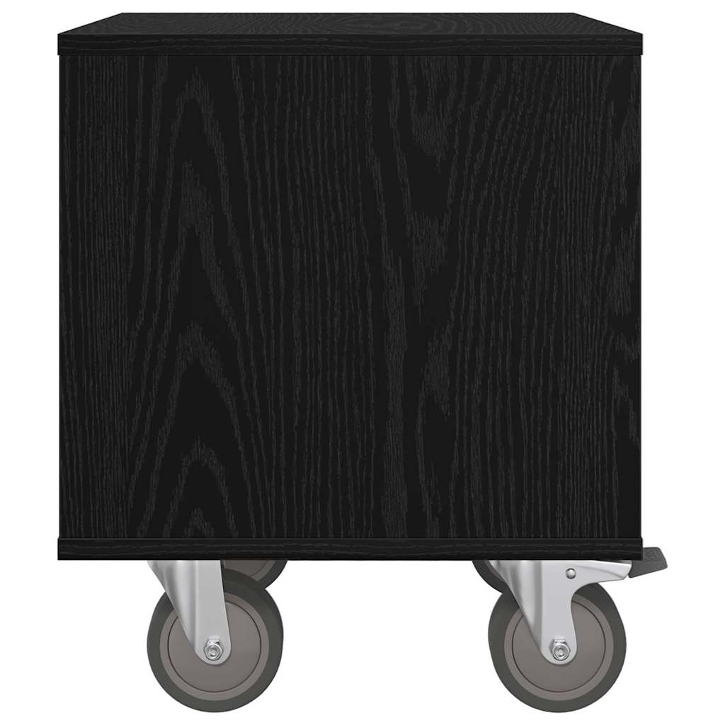 Nachttisch 2 stk. Schwarz Eichen-Optik 40,5 x 40 x 48 cm