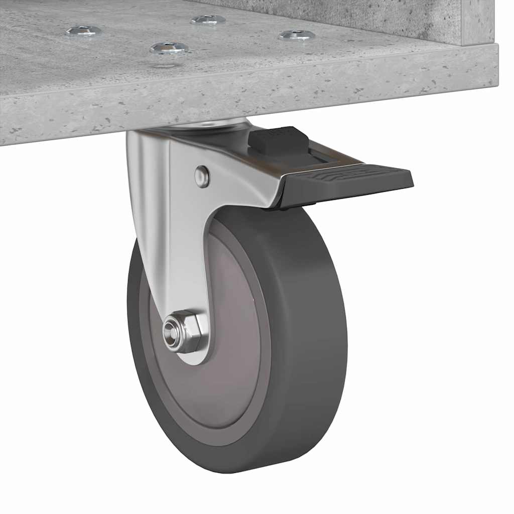 Nachttisch 2 stk. Beton Grau 40,5 x 40 x 48 cm Holzwerkstoff