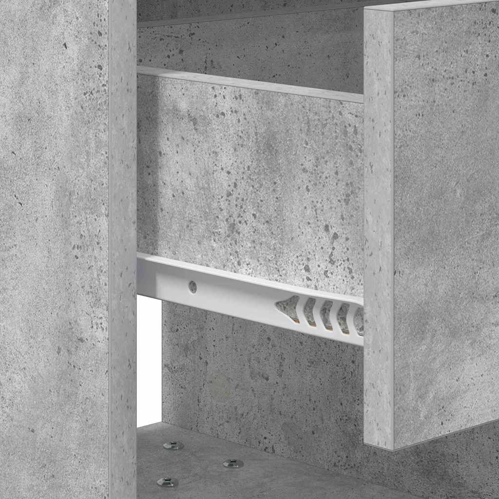 Nachttisch 2 stk. Beton Grau 40,5 x 40 x 48 cm Holzwerkstoff
