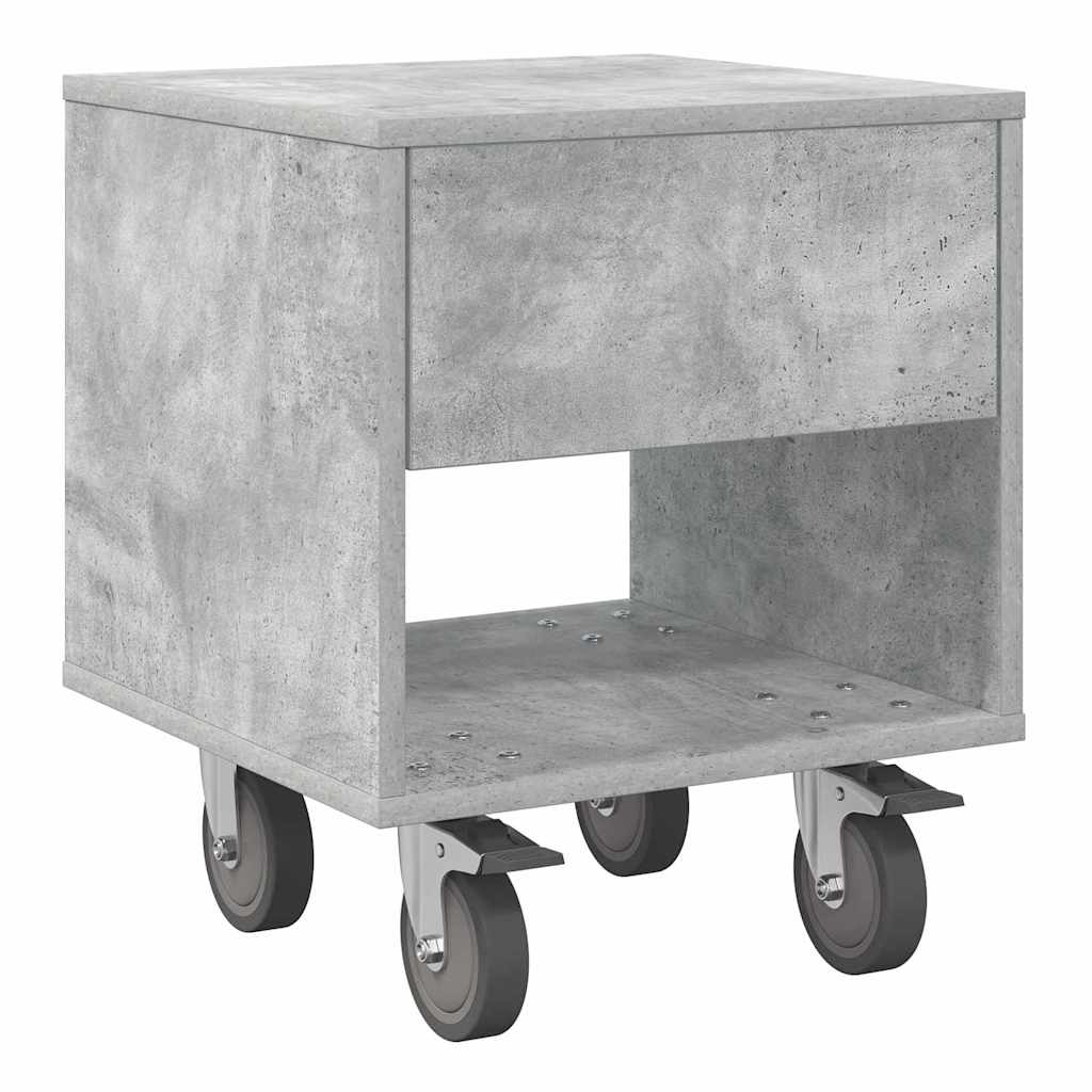 Nachttisch 2 stk. Beton Grau 40,5 x 40 x 48 cm Holzwerkstoff