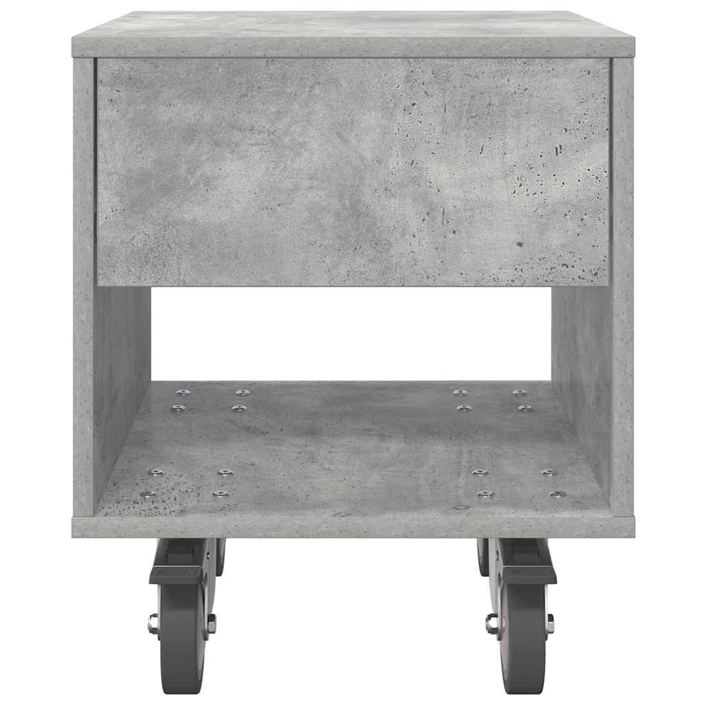 Nachttisch 2 stk. Beton Grau 40,5 x 40 x 48 cm Holzwerkstoff