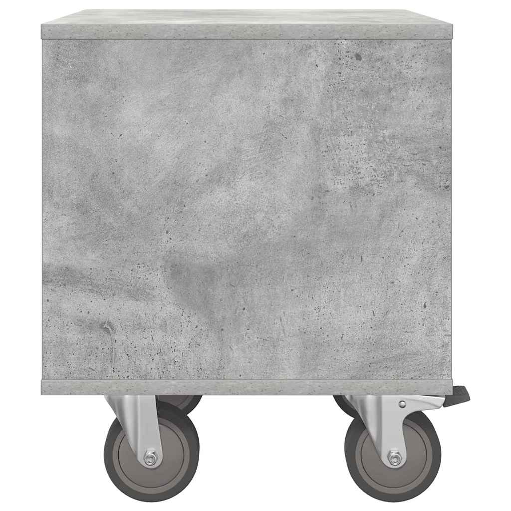 Nachttisch 2 stk. Beton Grau 40,5 x 40 x 48 cm Holzwerkstoff
