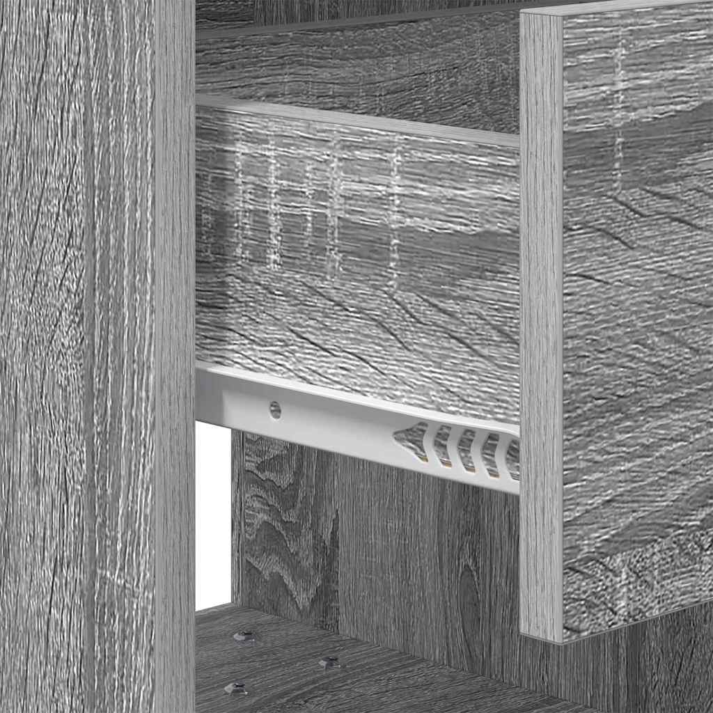 Nachttisch 2 stk. Graues Sonoma 40,5 x 40 x 48 cm Holzwerkstoff
